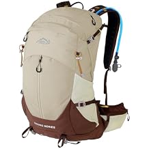 IX INOXTO Hiking Backpack, Camping Backpack, 30L Waterproof Hiking Daypack with 3L Water Bladder and Rain Cover (Khaki)
