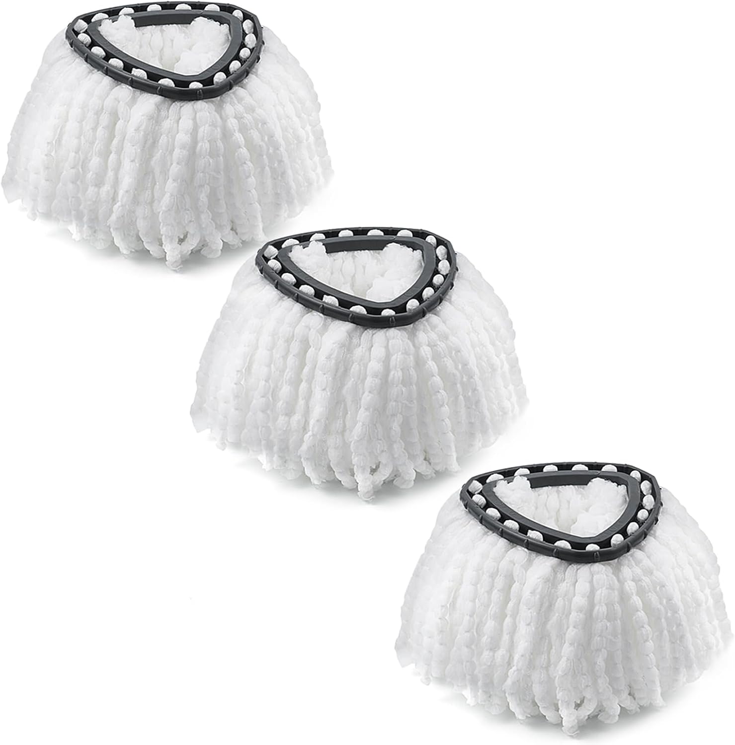 Spin Mop Replacement Heads Compatible with O-Cedar EasyWring 1-Tank System - Microfiber Mop Head Refills for Deep Floor Cleaning, Scrub Pad for Tile Hardwood Kitchen, 2 Pack